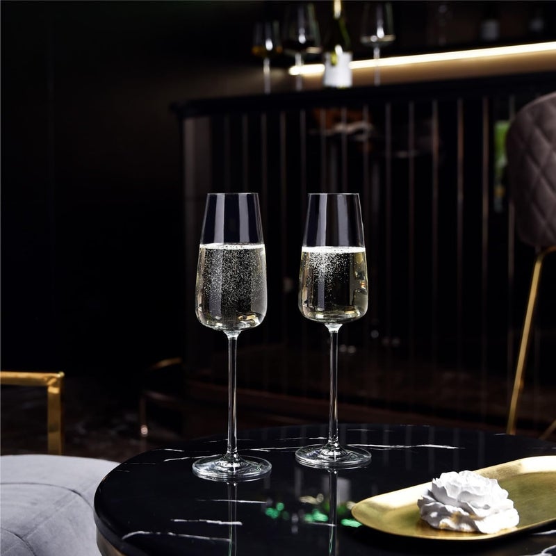 Lucaris Muse Champagne Flute Glass Set - 295ml, Premium Crystal Stemware for Sparkling Wines (Set of 6) - Image 5
